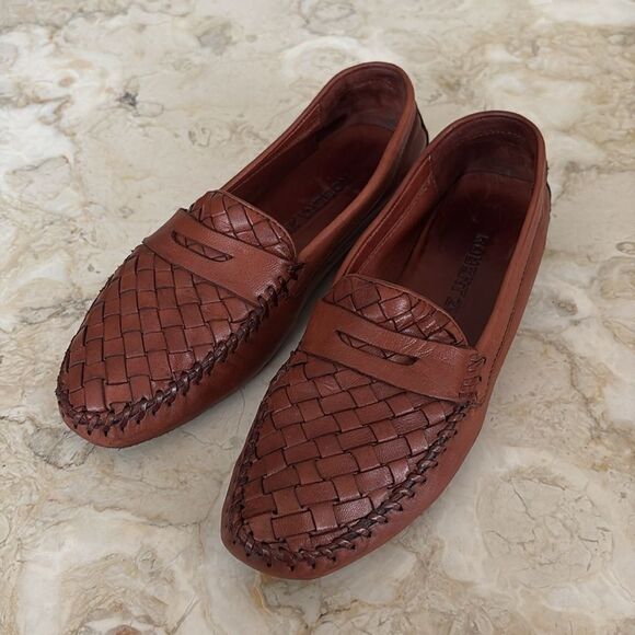 Robert Zur 'Petra' Driving Shoe Buttery Soft Leather Woven Detailing - Picture 3 of 14